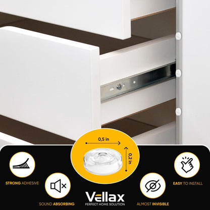 Self Adhesive Cabinet Door Bumpers   25 pcs Sticky Silicone Clear